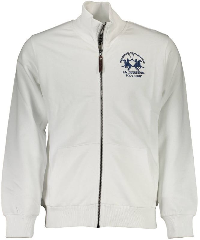 La Martina La Martina White Cotton Men Sweatshirt Wit