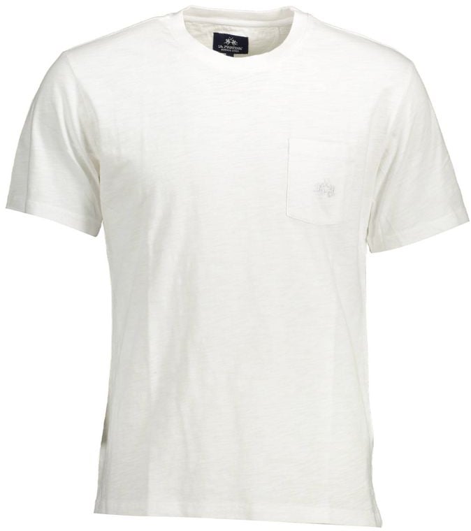 La Martina Bianco Cotton Men T-Shirt Wit