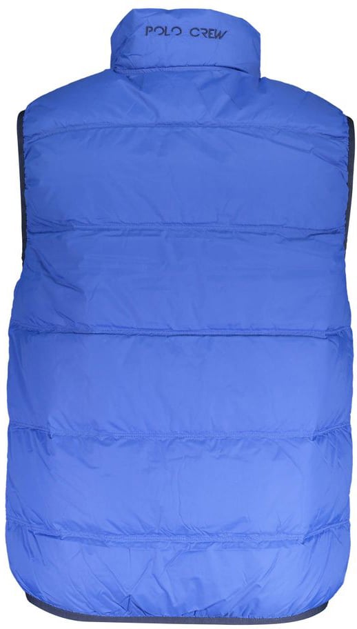 La Martina Blue Polyamide Men's Vest Blauw