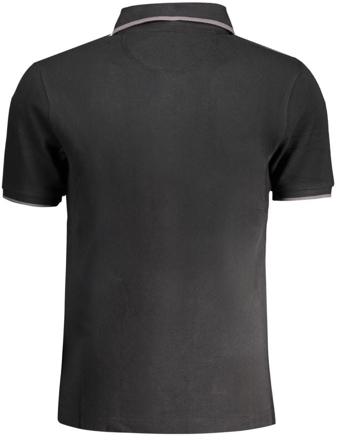 La Martina Black Cotton Men's Polo Shirt Zwart