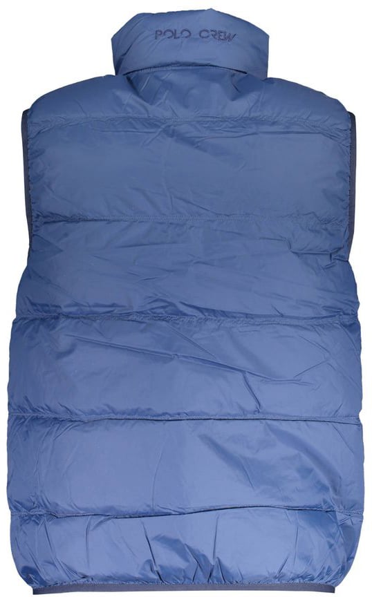 La Martina La Martina Blue Polyamide Men's Vest Blauw