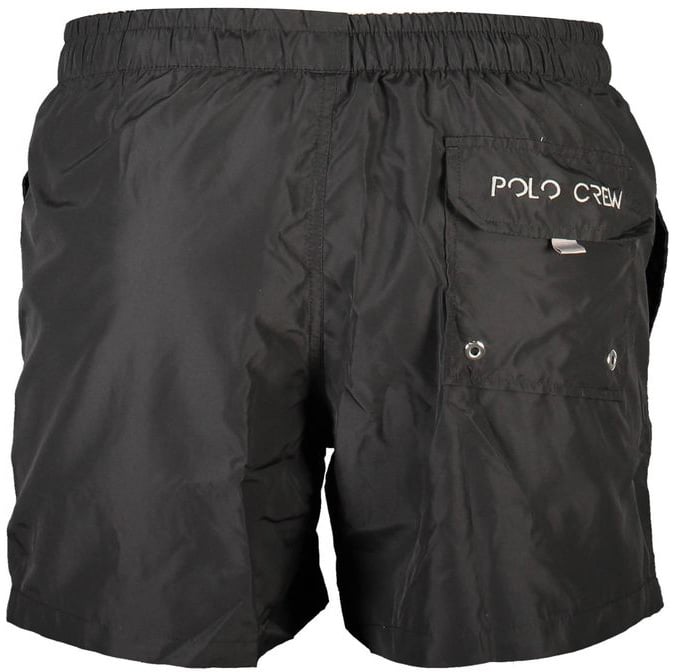 La Martina Black Polyester Men's Swim Trunk Zwart