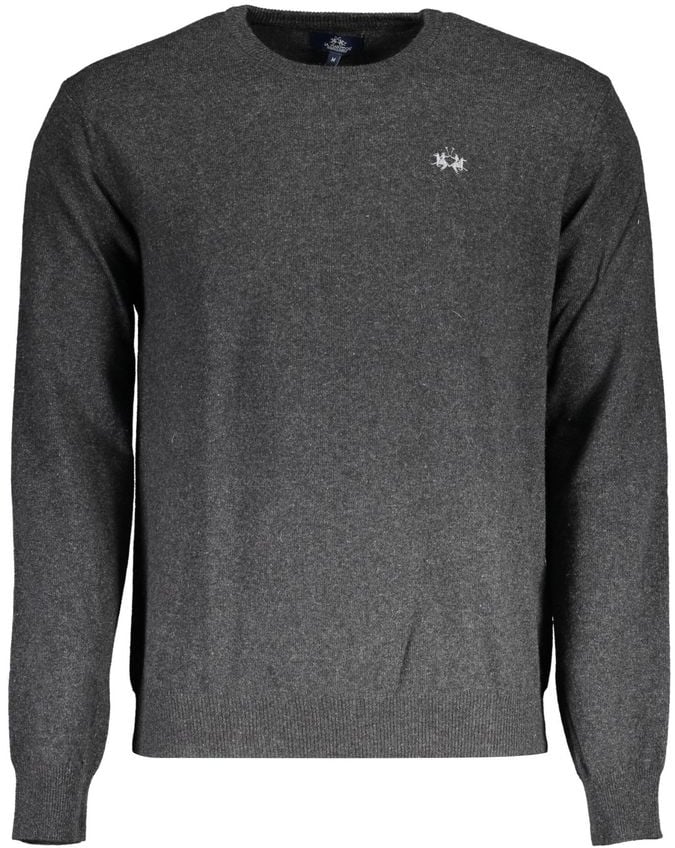 La Martina La Martina Grigio Wool Men Sweater Grijs