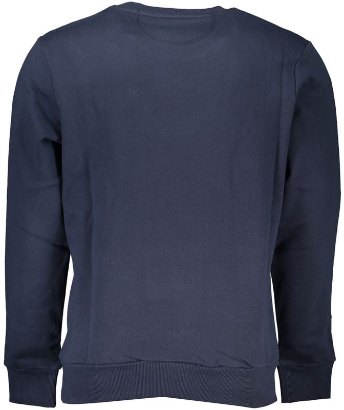 La Martina Blue Cotton Men's Sweatshirt Blauw