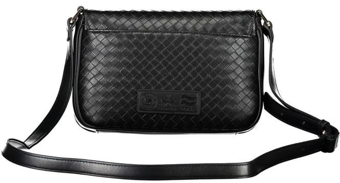 La Martina La Martina Black Polyurethane Women Shoulder Bag Zwart
