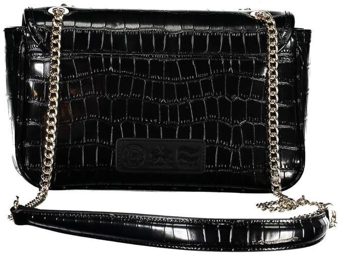 La Martina La Martina Nero Poliuretano Women Shoulder Bag Zwart