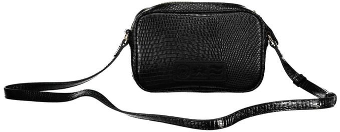 La Martina La Martina Black Polyurethane Women Handbag Zwart