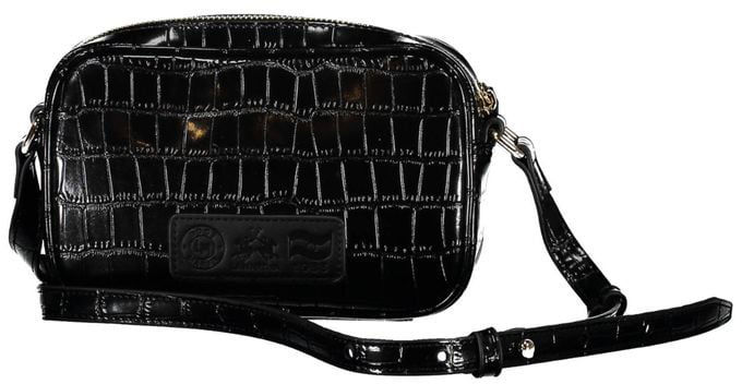La Martina La Martina Black Polyurethane Women Shoulder Bag Zwart