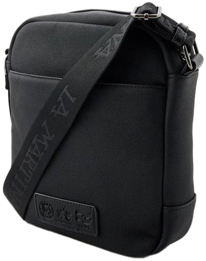 La Martina La Martina Black Polyethylene Crossbody Bag Zwart