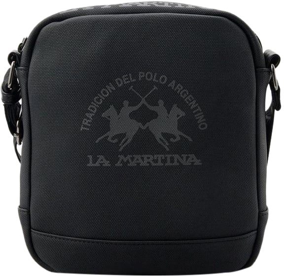 La Martina La Martina Black Polyethylene Crossbody Bag Zwart