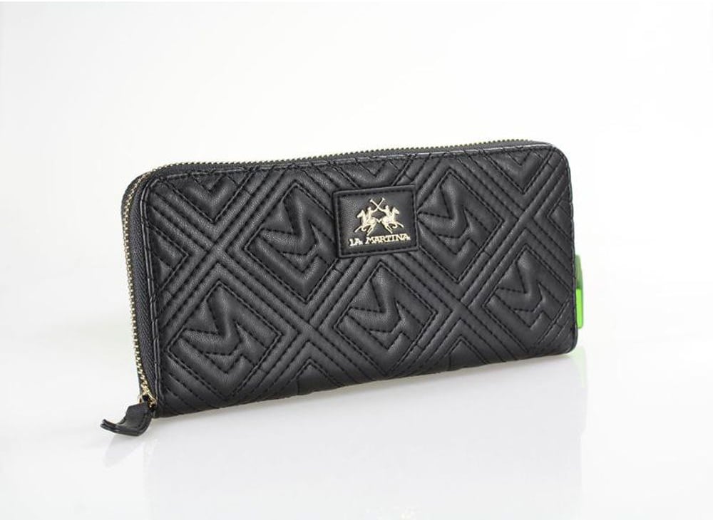 La Martina La Martina Black Polyethylene Wallet Zwart
