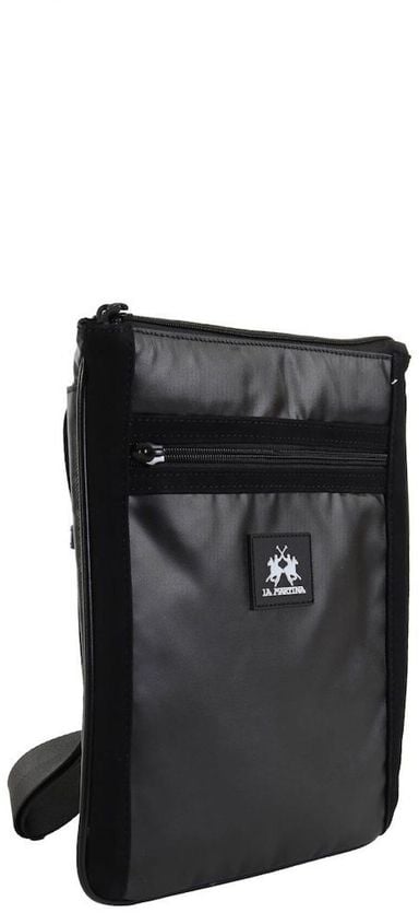 La Martina La Martina Black Polyethylene Crossbody Bag Zwart