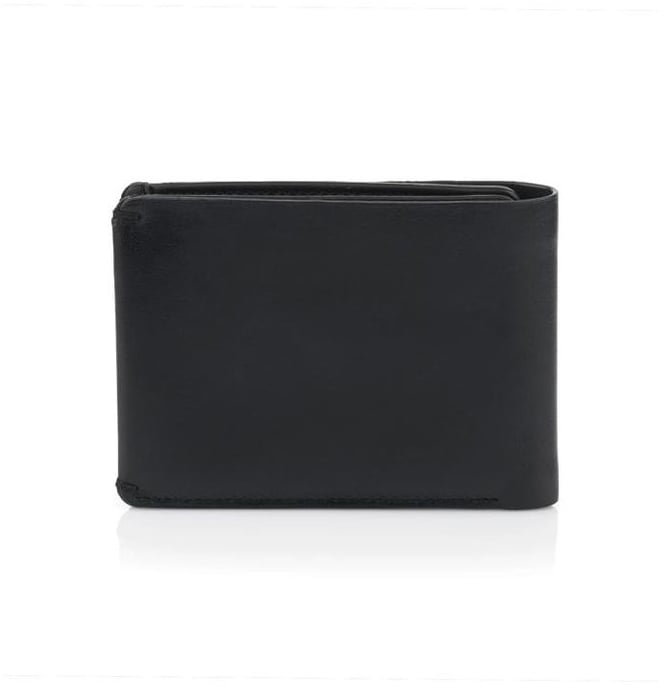 La Martina La Martina Black Cowhide Wallet Zwart