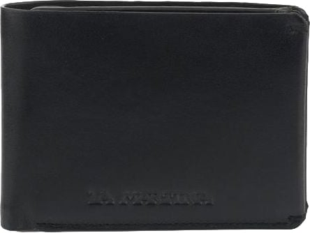 La Martina La Martina Black Cowhide Wallet Zwart