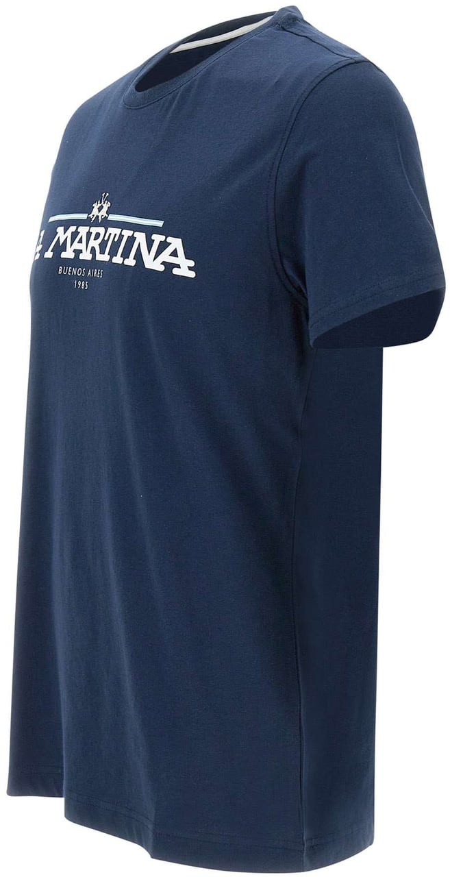 La Martina T-Shirts And Polos Blue Blauw