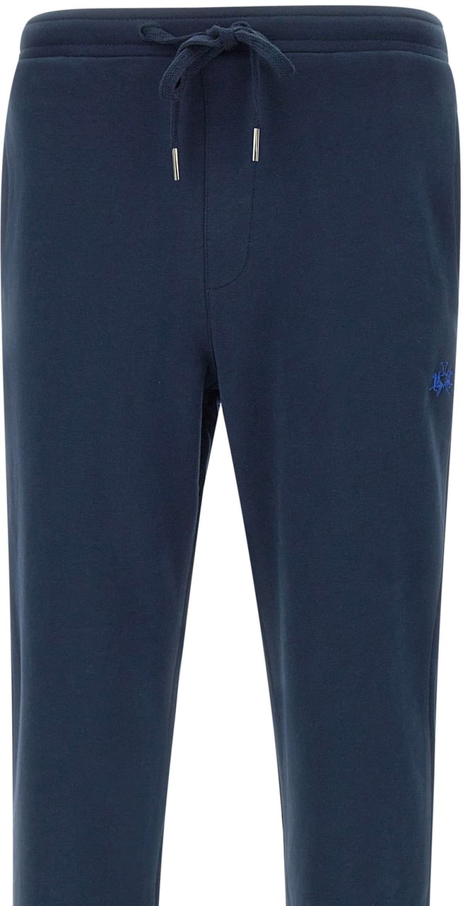 La Martina Trousers Blue Blauw