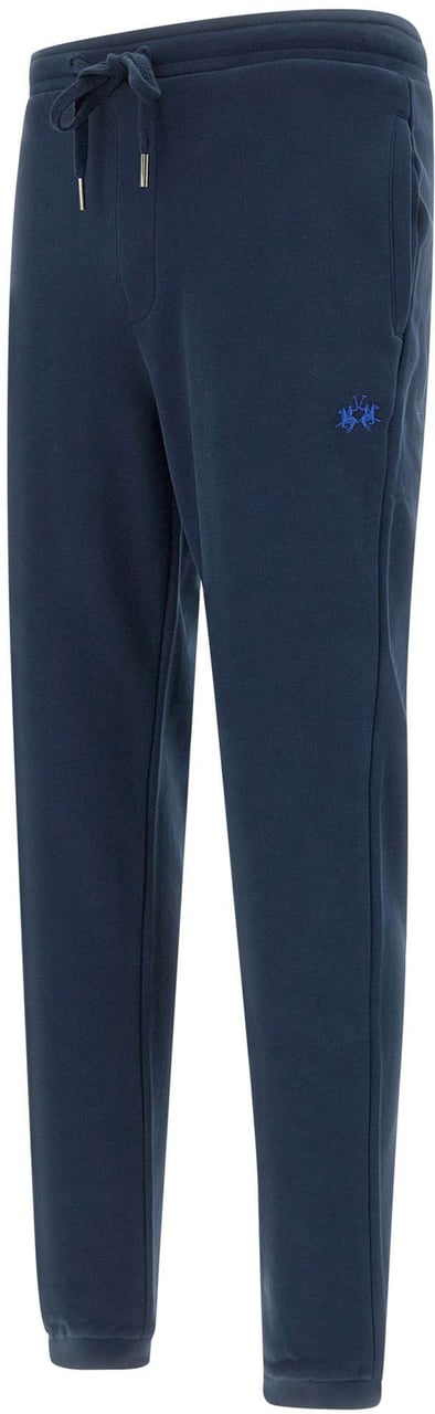La Martina Trousers Blue Blauw