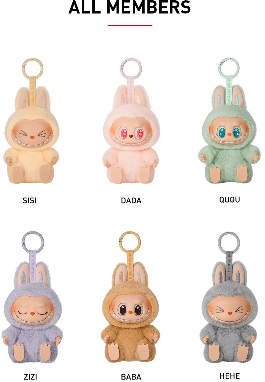 Labubu Pop Mart the Monsters Labubu Have a Seat Series - Vinyl Pluche Hanger Blind Box Divers
