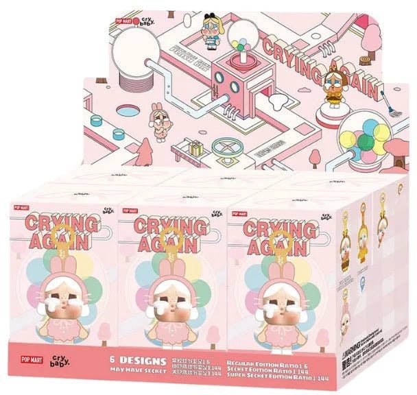 Labubu Pop Mart CRYBABY Crying Again Series-Vinyl Face Plush Blind Box Divers