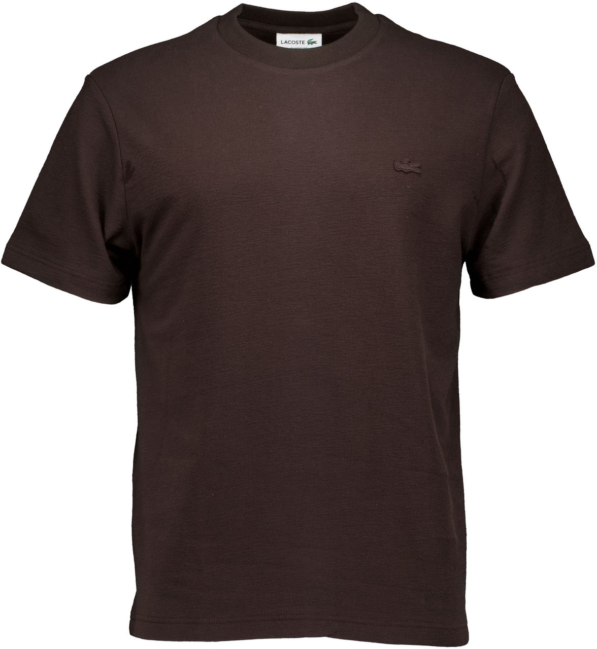 Lacoste 1ht1 Men's Tee-shirt Korte Mouw Overhemden Donkerbruin Th1979-61 Bruin