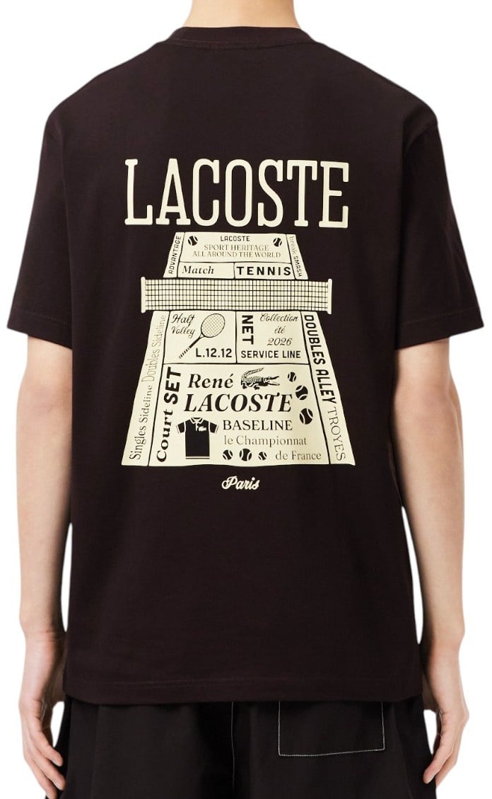 Lacoste Heren T-Shirt Bruin