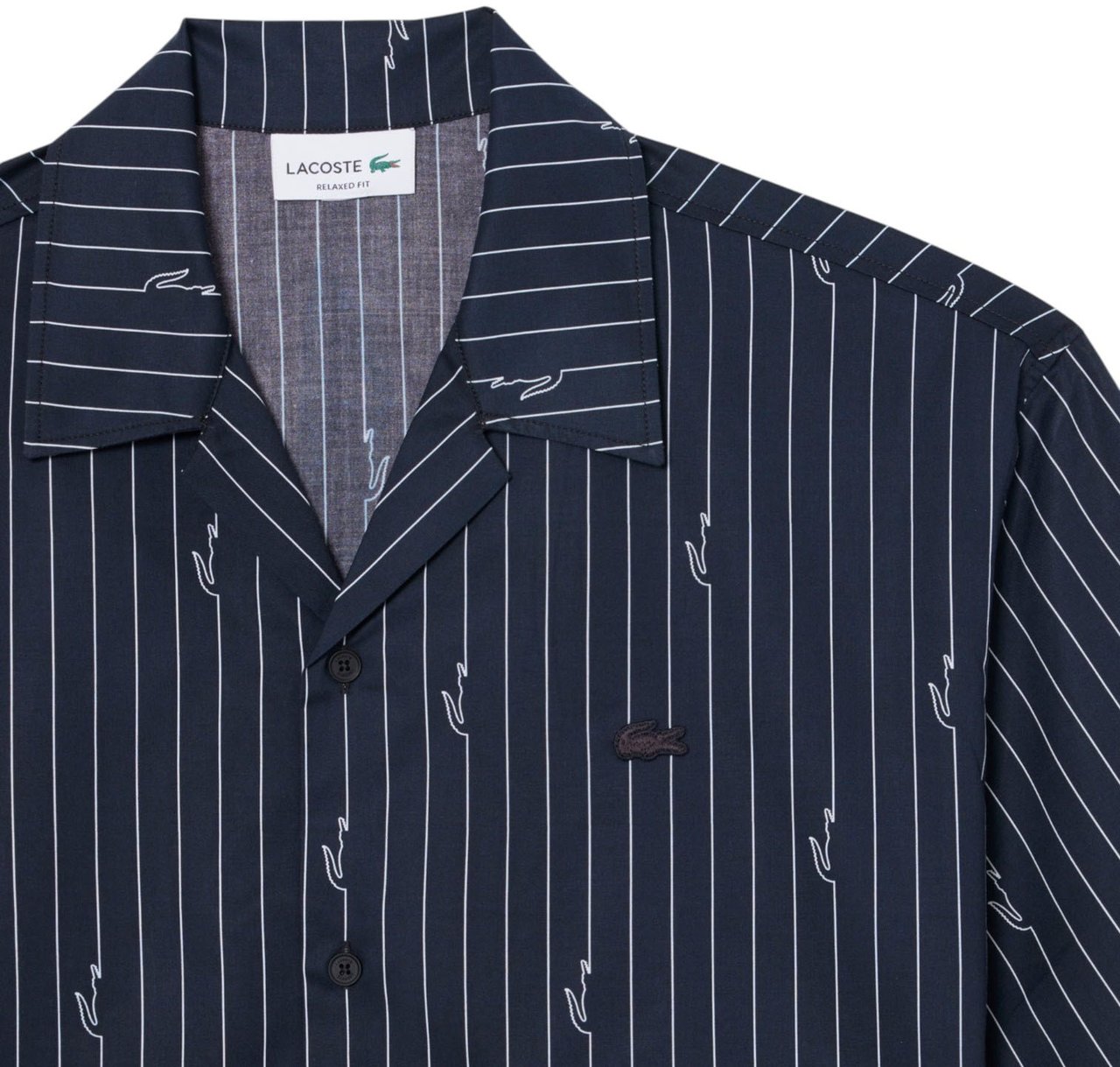 Lacoste Heren Overhemd Zwart