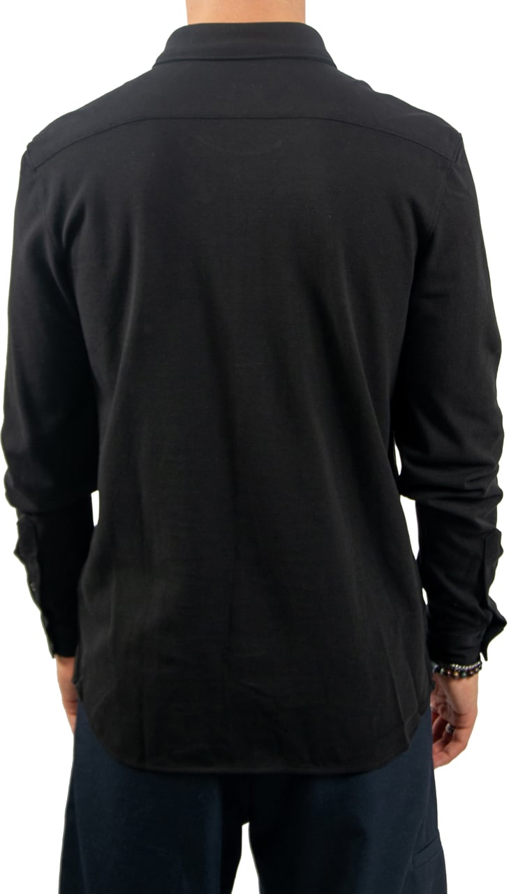 Lacoste Lacoste L/S Woven Pique Shirt Zwart