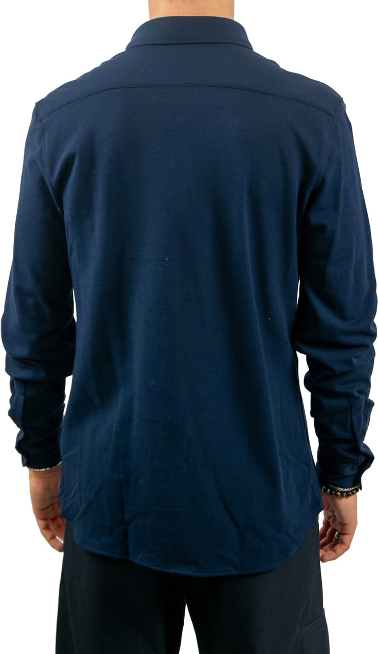 Lacoste Lacoste L/S Woven Pique Shirt Blauw