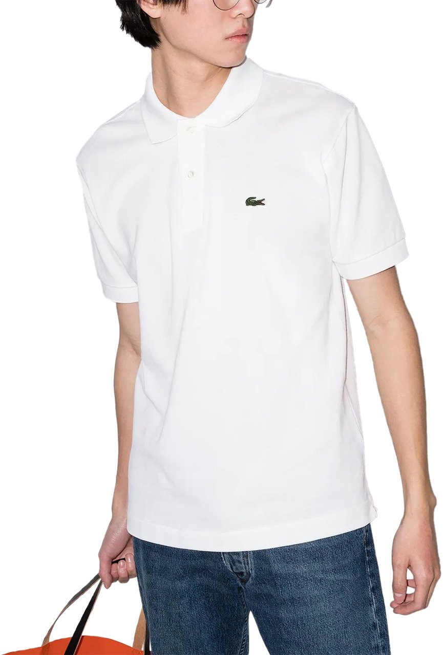 Lacoste polo a detail de logo Beige