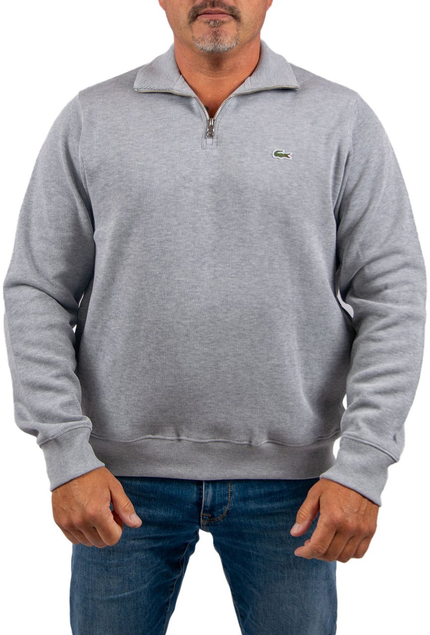 Lacoste Sweatershirt 1/4 Zipper Grijs