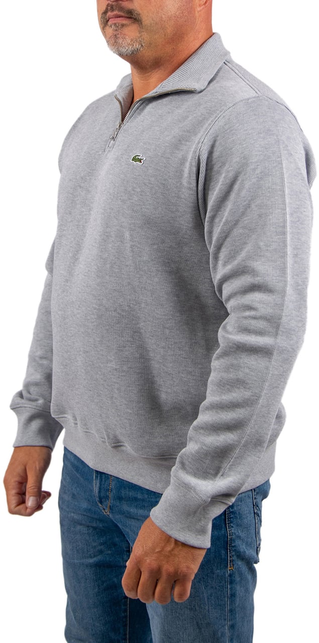 Lacoste Sweatershirt 1/4 Zipper Grijs