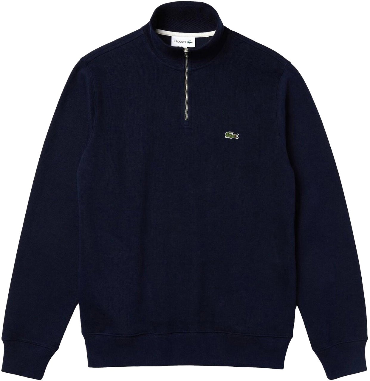 Lacoste Sweater Rib Interlock Half Zip Dark Navy Navy