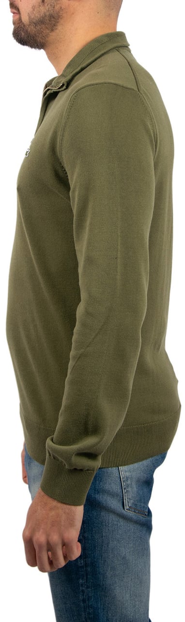 Lacoste Sweater 1/4 Zipper Groen