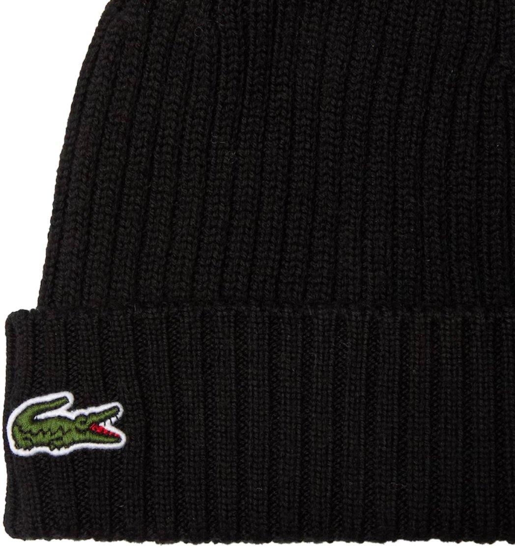 Lacoste Uni Muts % Wol Zwart Zwart