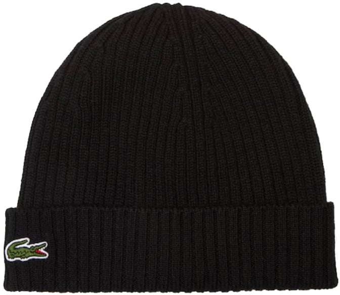 Lacoste Uni Muts % Wol Zwart Zwart