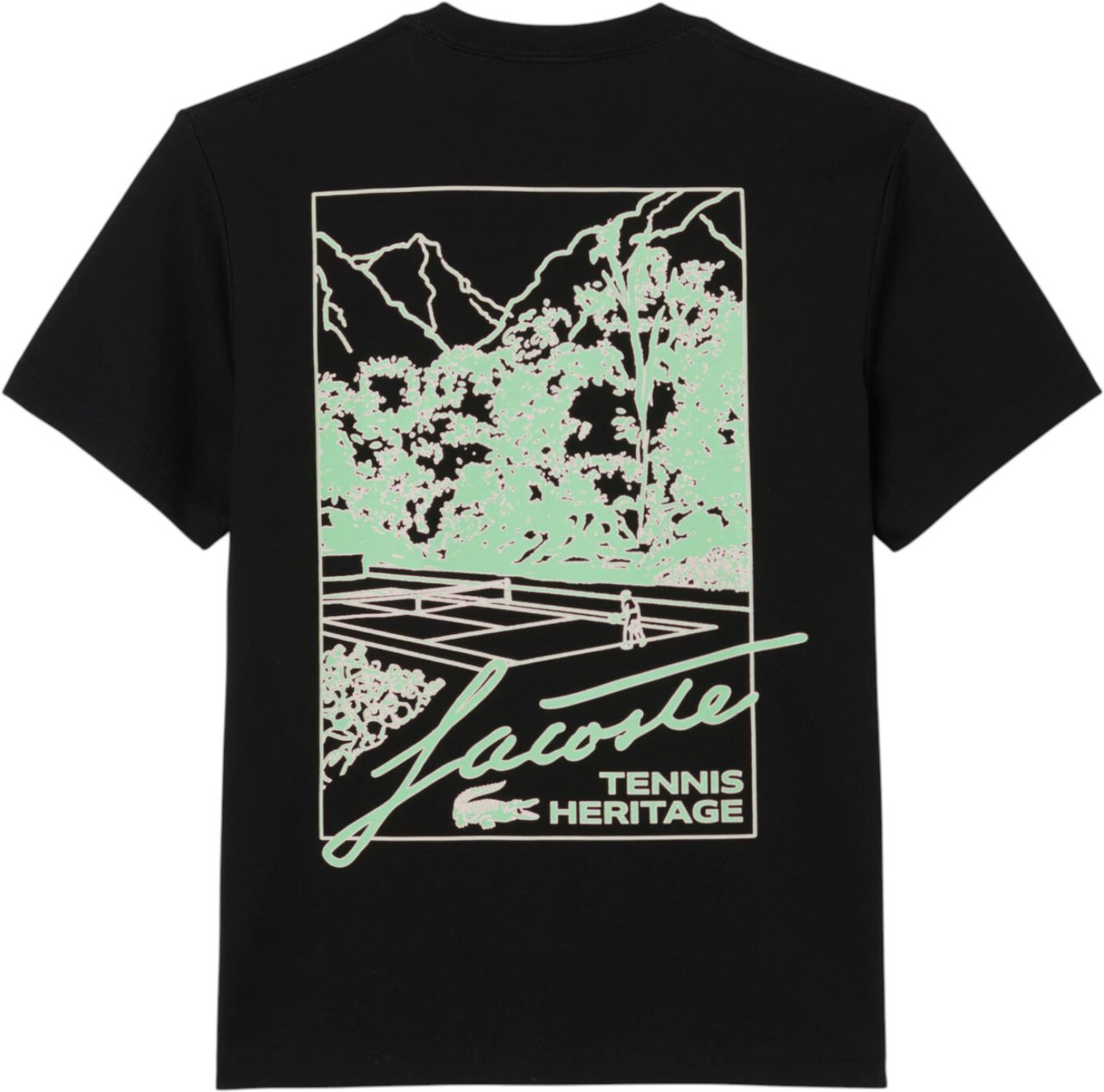 Lacoste Heren T-shirt Zwart