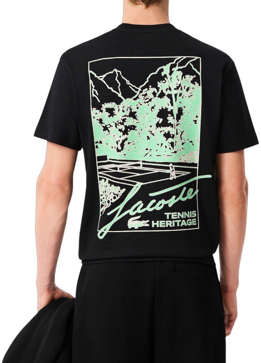 Lacoste Heren T-shirt Zwart