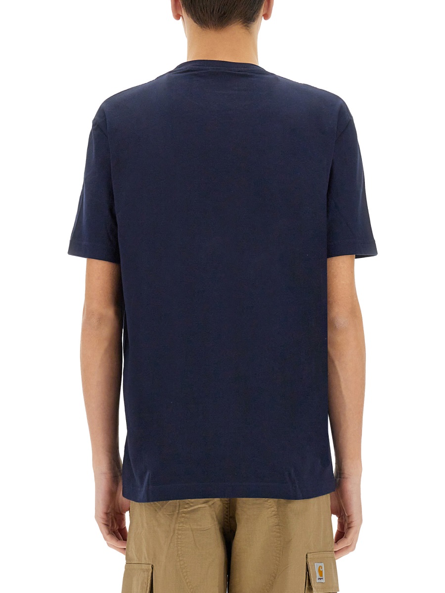 Lacoste COTTON T-SHIRT WITH PRINT Blauw