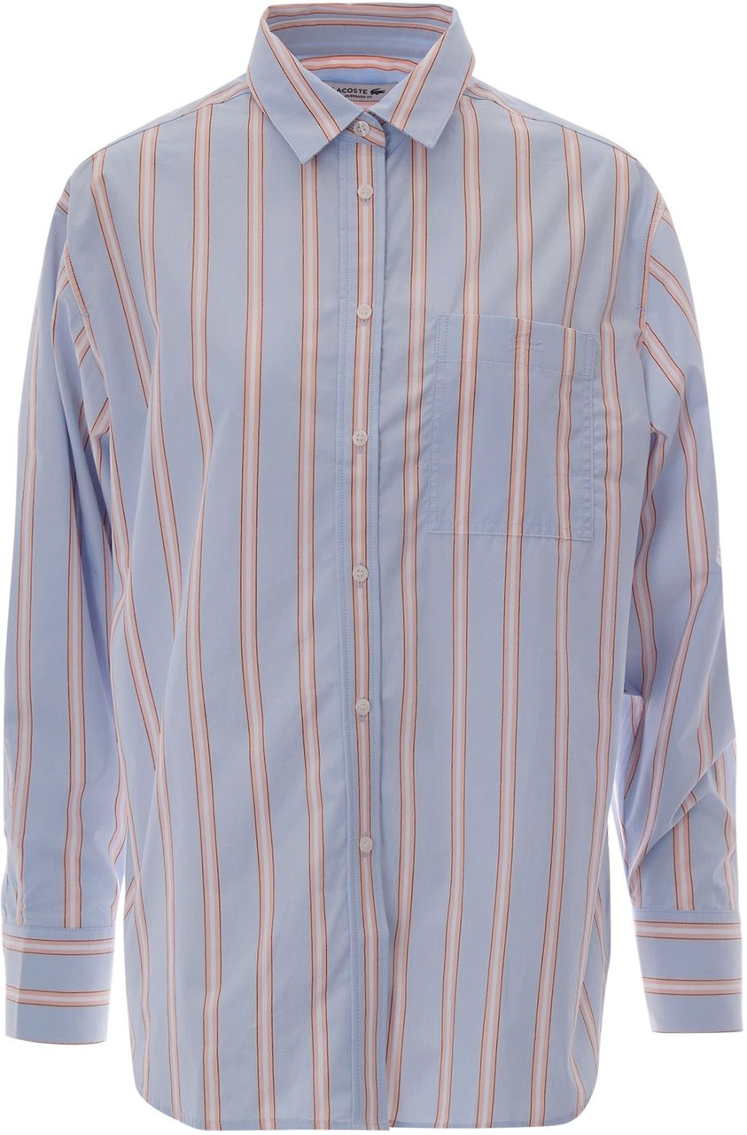 Lacoste Shirts Chambray/Miami-White-Blac Lichtblauw