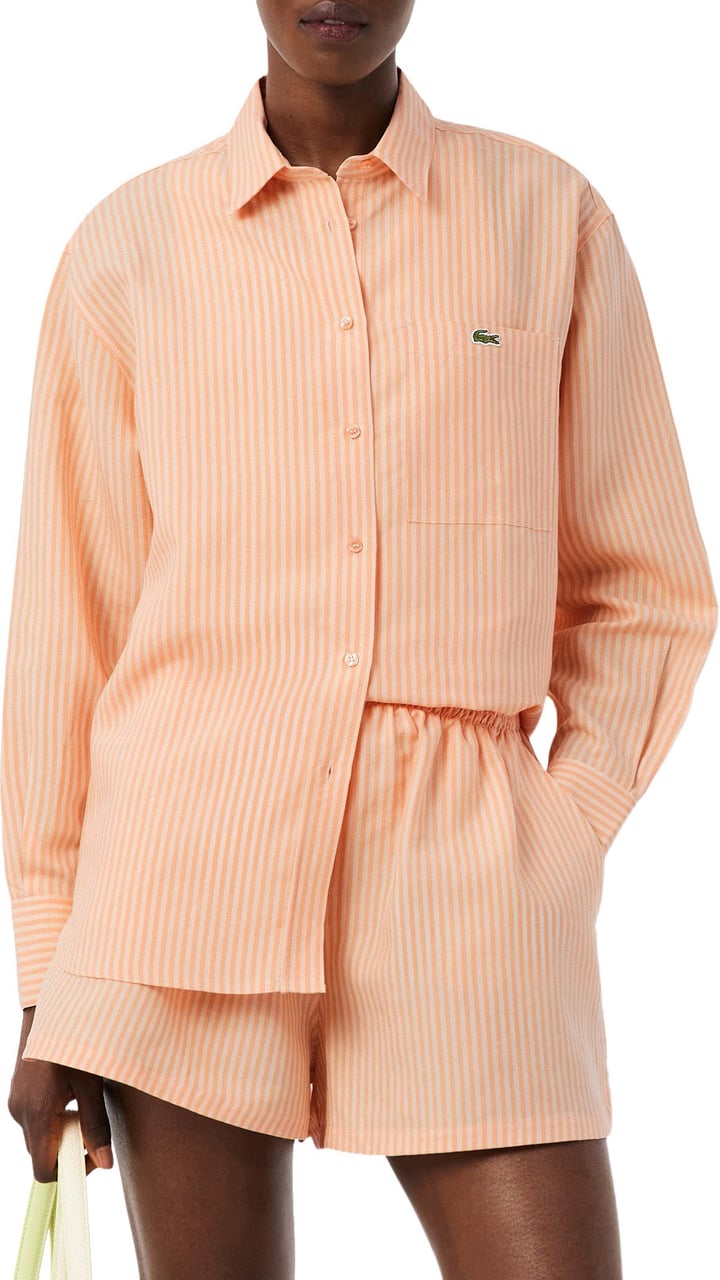 Lacoste Shirts Salmone Oranje