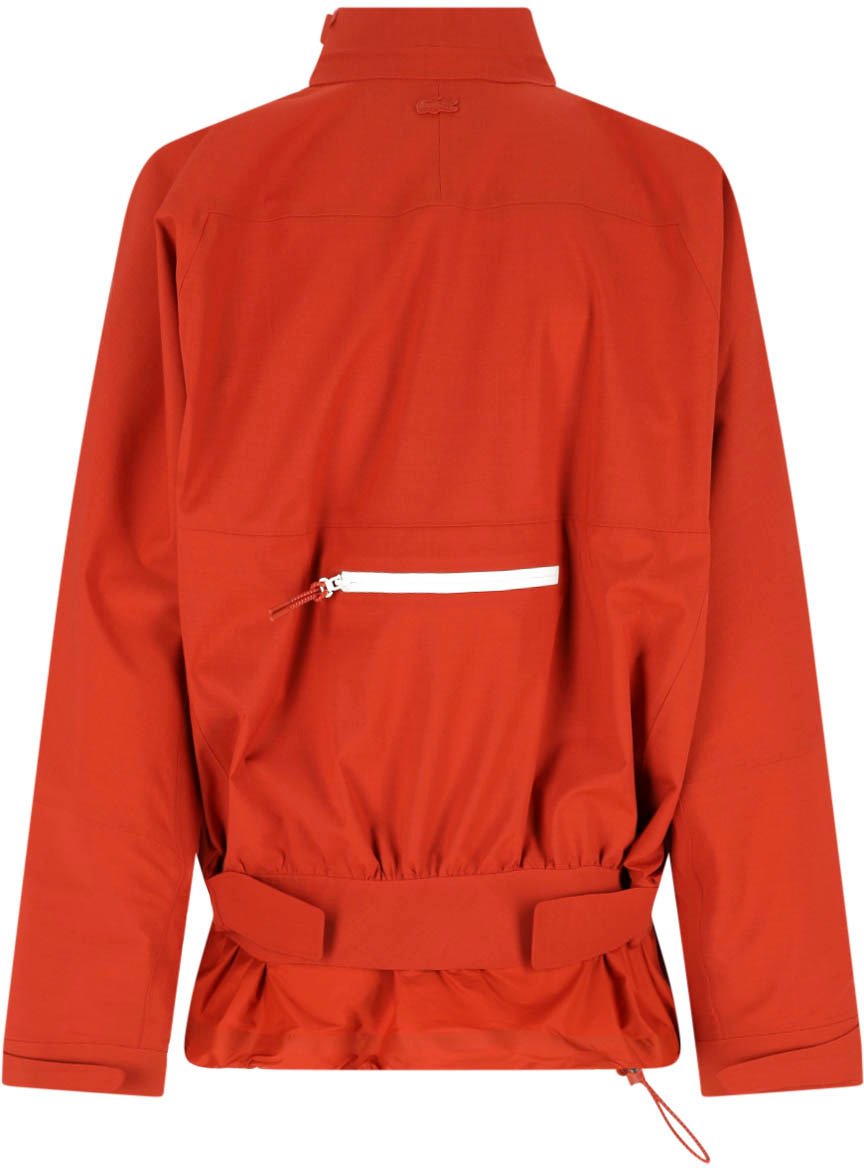 Lacoste Orange Technical Taffeta Popover Logo Jacket Oranje
