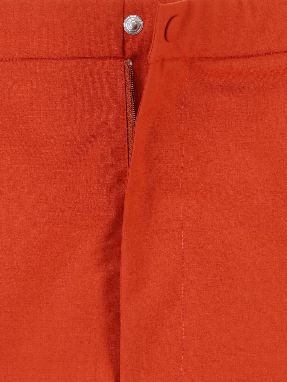 Lacoste Orange Wide-Leg Taffeta Elastic Trousers Oranje