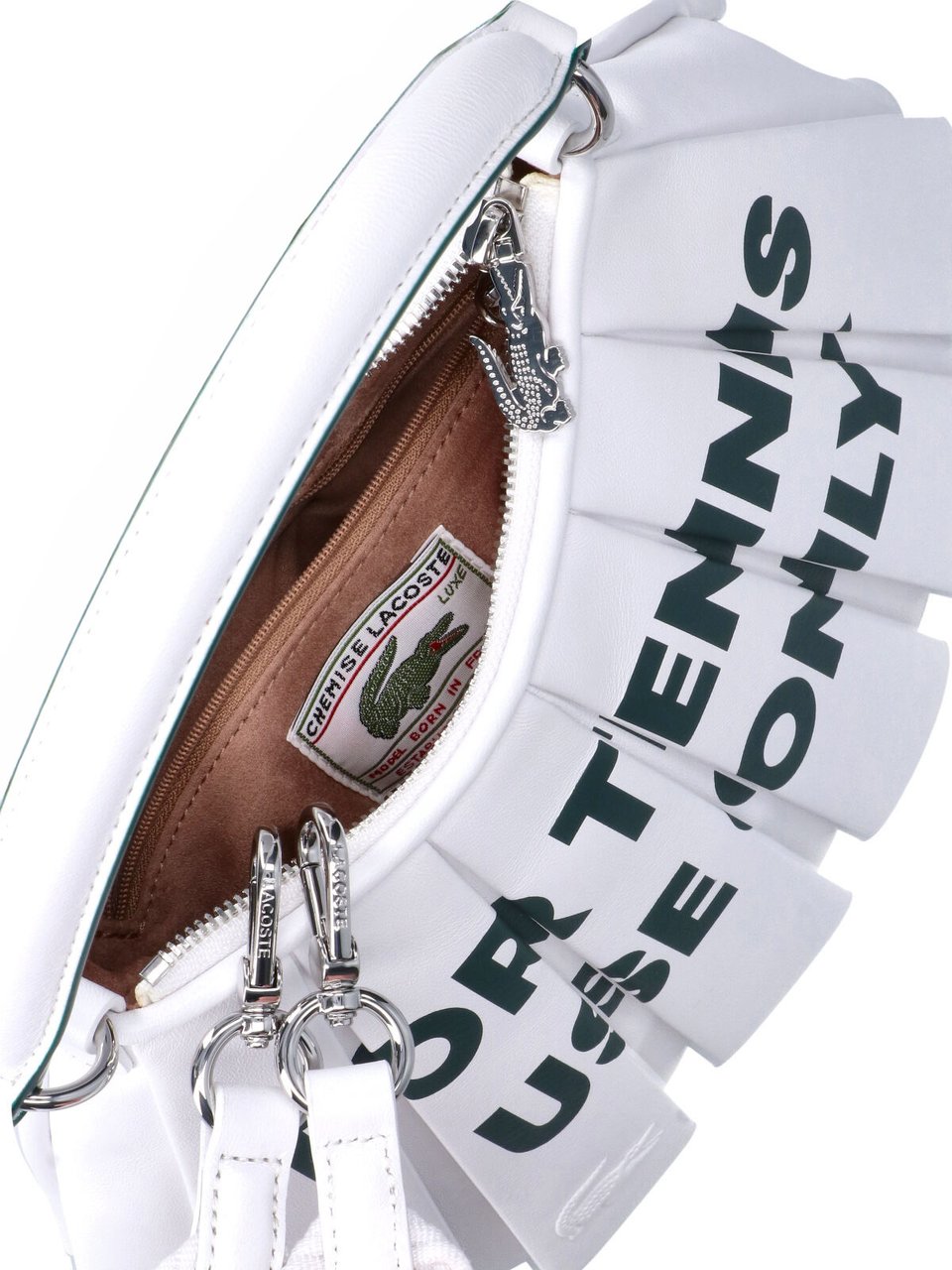 Lacoste White Lenglen Small Contrast Logo Bag Wit