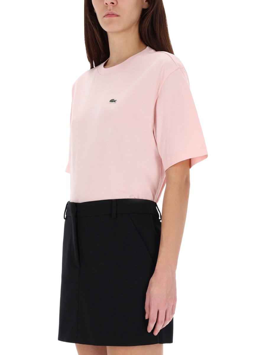 Lacoste T-SHIRT WITH LOGO Roze