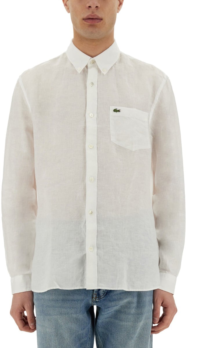 Lacoste SHIRT WITH LOGO Wit