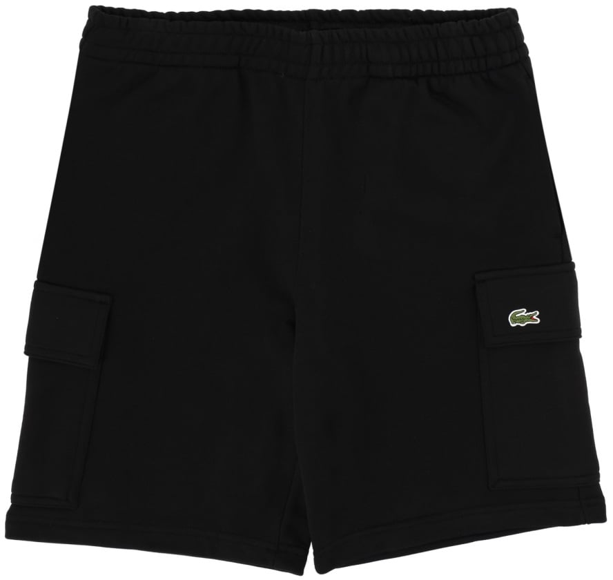 Lacoste COTTON FLEECE CARGO SHORTS Zwart