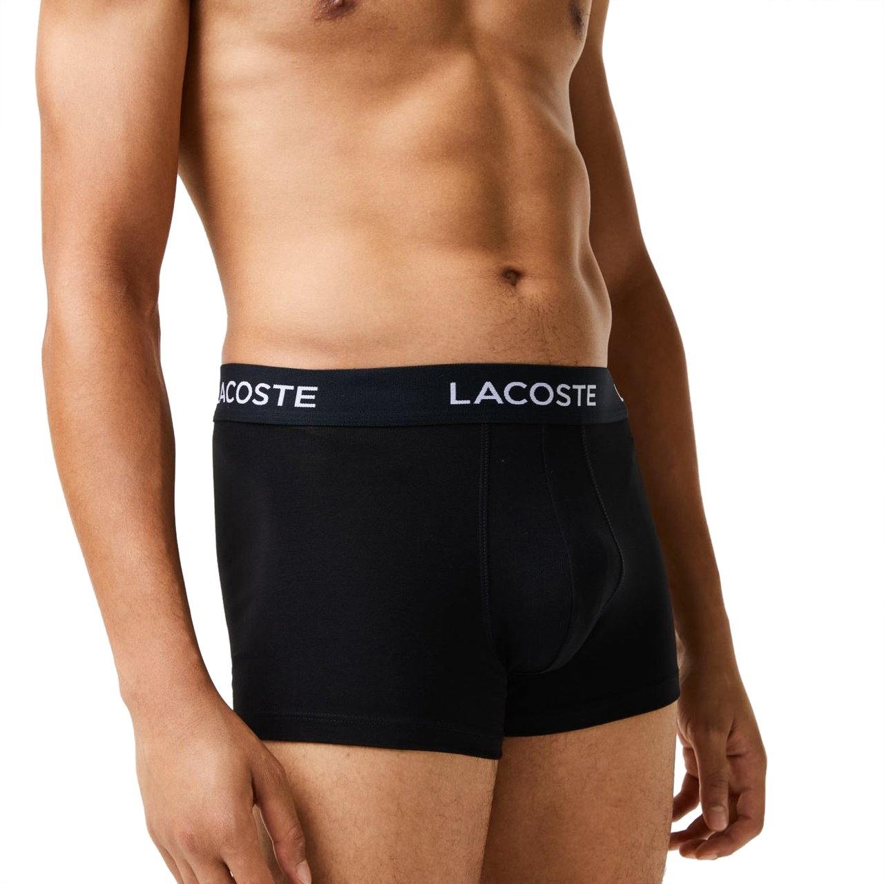 Lacoste Katoen Stretch Trunk Zwart  ( STUKS) Zwart