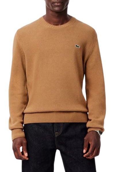 Lacoste Roll-neck Sweater Beige