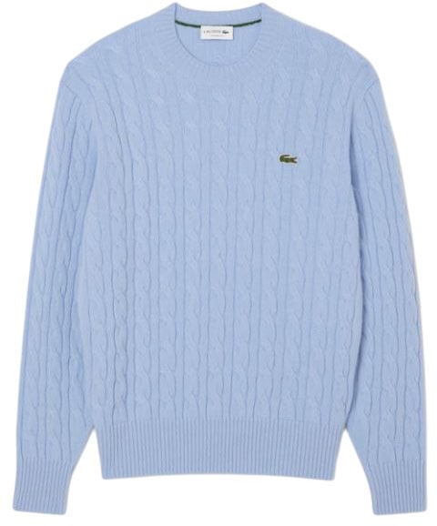 Lacoste Crew-neck Braided Sweater Blauw