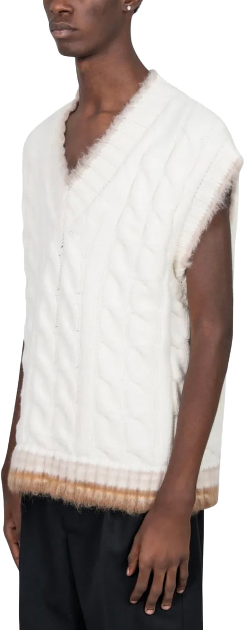 Lacoste Sleeveless Sweater Momo Flour Wit